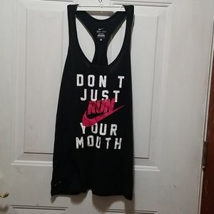 Nike razorback tanktop "dont just run your mouth"